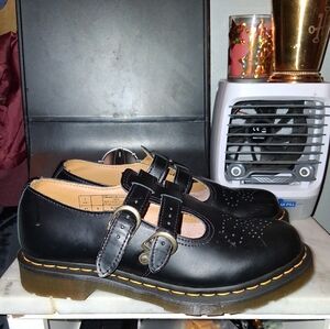Dr. Martens Black Leather Flats